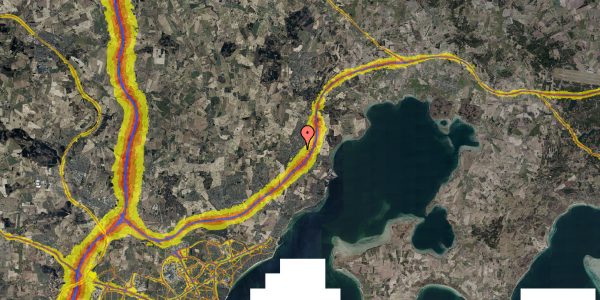 Trafikstøjkort på Lauritshøj 192, 8541 Skødstrup