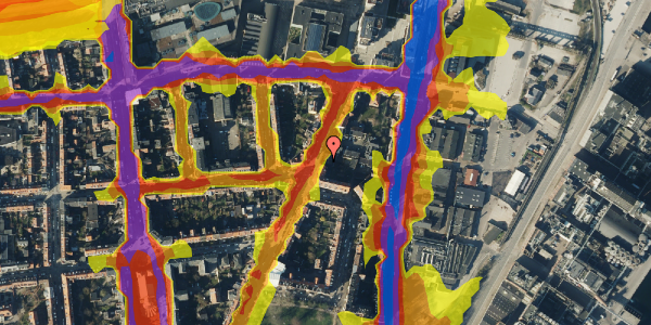 Trafikstøjkort på Marselisborg Allé 9A, 1. th, 8000 Aarhus C