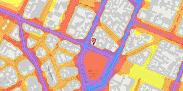 Trafikstøjkort på Kongens Nytorv 22, 4. , 1050 København K