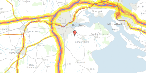 Trafikstøjkort på Thors Ager 37, 6000 Kolding