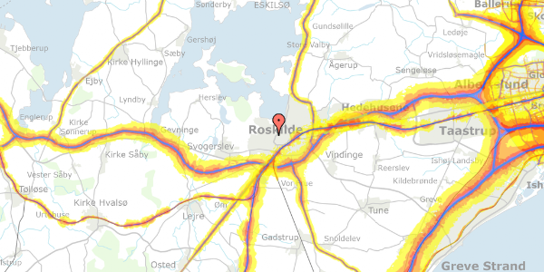 Trafikstøjkort på Hedegade 32C, st. , 4000 Roskilde