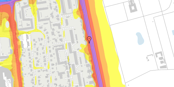 Trafikstøjkort på Sjælør Boulevard 167, kl. , 2500 Valby