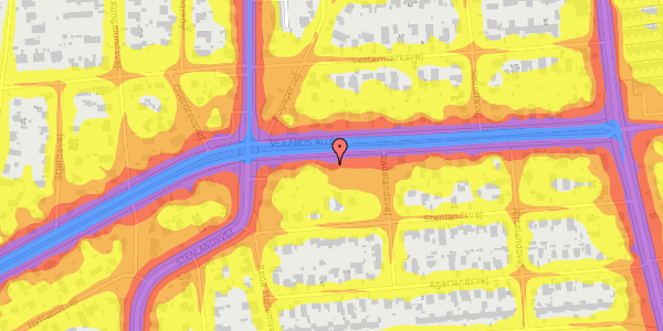 Trafikstøjkort på Vejlands Allé 139, 2300 København S