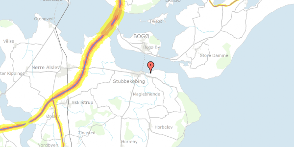 Trafikstøjkort på Kongsnæsparken 98, 4850 Stubbekøbing