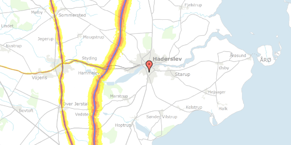 Trafikstøjkort på Mimersvej 7, 6100 Haderslev