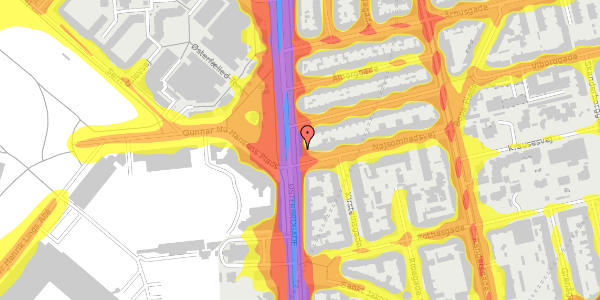 Trafikstøjkort på Østerbrogade 120, 5. th, 2100 København Ø