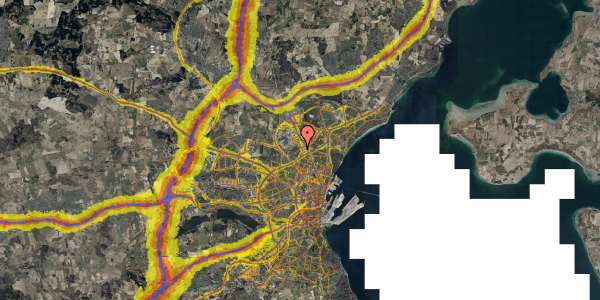 Trafikstøjkort på Olof Palmes Allé 5D, 8200 Aarhus N