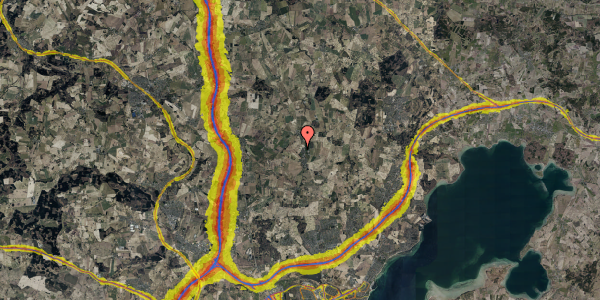 Trafikstøjkort på Parosvej 136, 8530 Hjortshøj