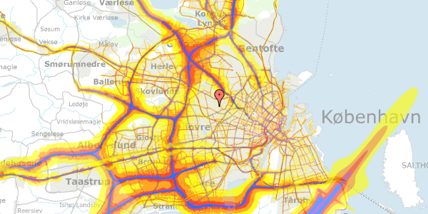 Trafikstøjkort på Lindholmsvej 1, 1. , 2700 Brønshøj