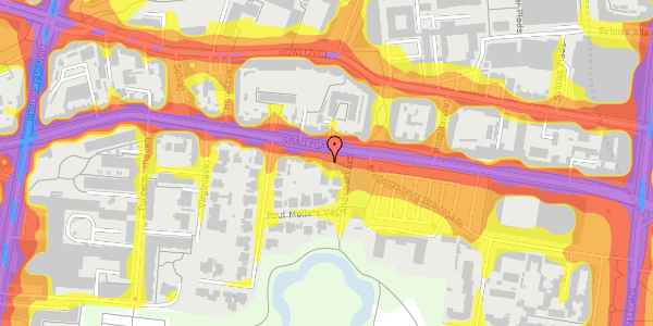 Trafikstøjkort på Smallegade 33, 2000 Frederiksberg