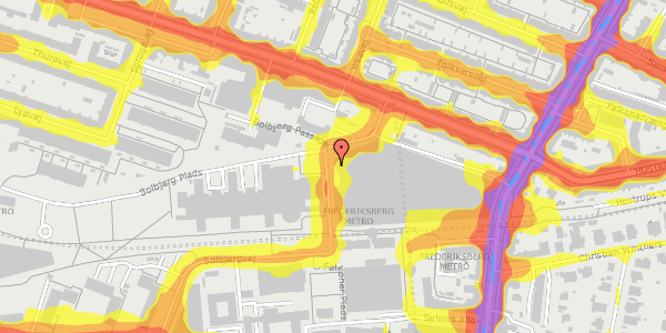 Trafikstøjkort på Solbjerg Plads 2D, 2000 Frederiksberg