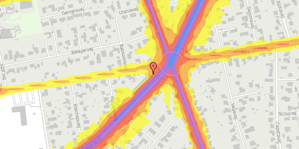 Trafikstøjkort på Terp Skovvej 58, st. , 8260 Viby J