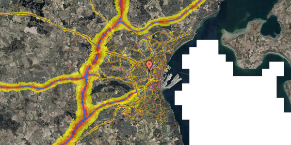 Trafikstøjkort på Haveforeningen Solvangen 125B, 8230 Åbyhøj