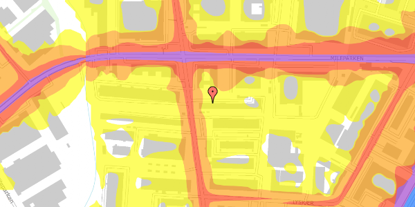 Trafikstøjkort på Marielundvej 37A, st. , 2730 Herlev