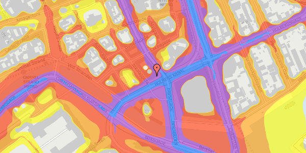 Trafikstøjkort på Holmens Kanal 20, st. , 1060 København K