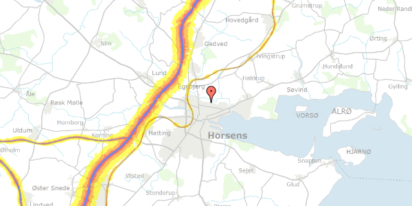 Trafikstøjkort på Haveselskab Af 1916 36, 8700 Horsens