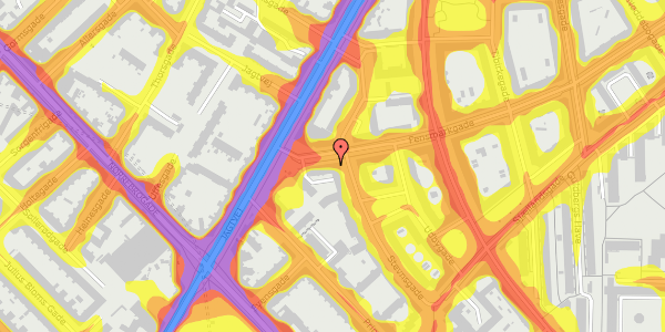 Trafikstøjkort på Fensmarkgade 65, kl. , 2200 København N