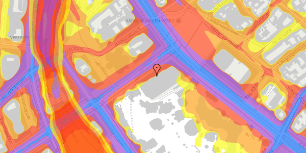 Trafikstøjkort på Vesterbrogade 1F, 1620 København V