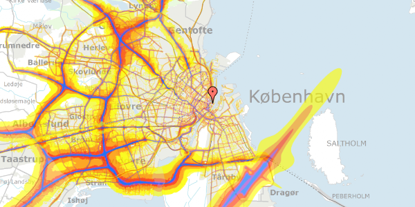 Trafikstøjkort på Gothersgade 8A, 2. , 1123 København K