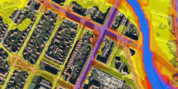 Trafikstøjkort på Nordre Fasanvej 173A, st. , 2000 Frederiksberg