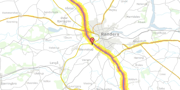 Trafikstøjkort på Kallehavevej 17, st. , 8940 Randers SV