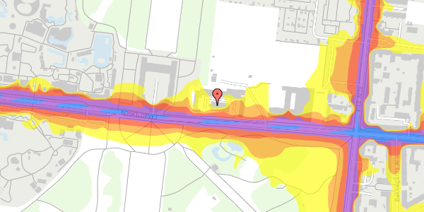 Trafikstøjkort på Roskildevej 26D, 2000 Frederiksberg