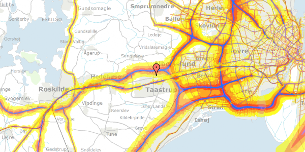 Trafikstøjkort på Helgeshøj Alle 23, 2630 Taastrup