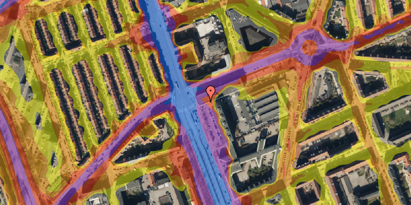 Trafikstøjkort på Lyngbyvej 34, st. , 2100 København Ø