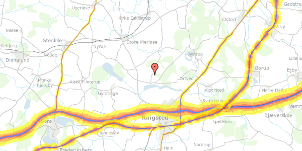 Trafikstøjkort på Kastrupvej 35, 4100 Ringsted