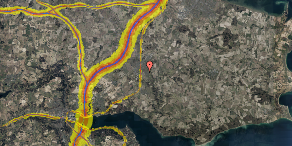 Trafikstøjkort på Rådyrvej 62, 8722 Hedensted