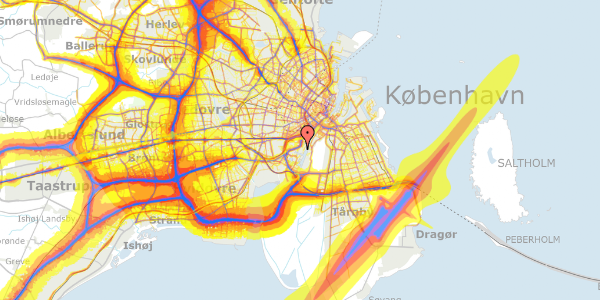 Trafikstøjkort på Energiporten 13, 2450 København SV