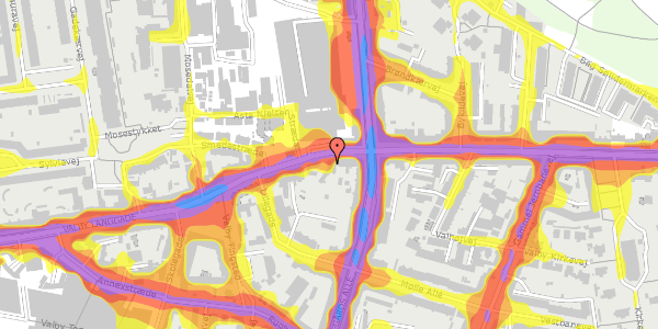 Trafikstøjkort på Valby Langgade 49B, 2500 Valby