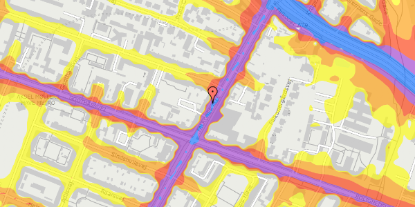 Trafikstøjkort på Falkoner Alle 65, 2000 Frederiksberg