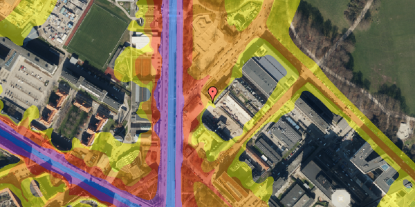 Trafikstøjkort på Edel Sauntes Allé 6, 2100 København Ø