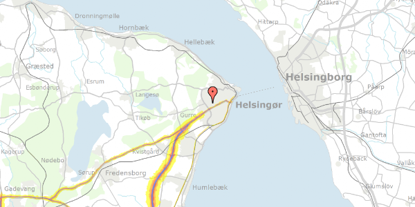 Trafikstøjkort på H P Christensens Vej 1, 1. , 3000 Helsingør