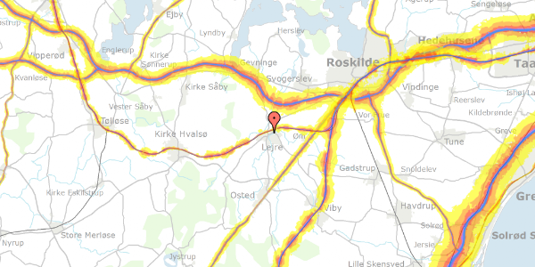 Trafikstøjkort på Emmersvej 6, 4320 Lejre