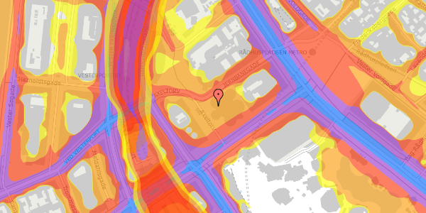 Trafikstøjkort på Jernbanegade 21, 1608 København V