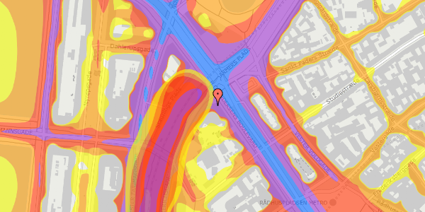 Trafikstøjkort på H.C. Andersens Boulevard 2, 1. , 1553 København V