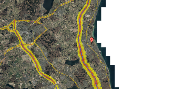 Trafikstøjkort på Louiselund 13, 1. 3, 2970 Hørsholm