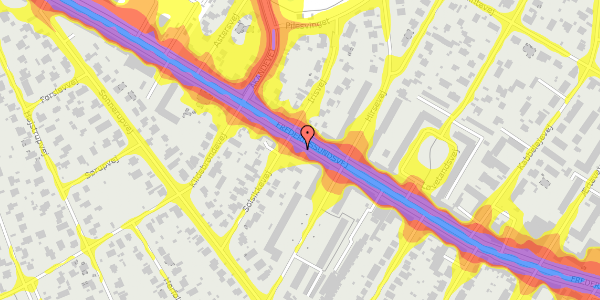 Trafikstøjkort på Frederikssundsvej 241, 2700 Brønshøj