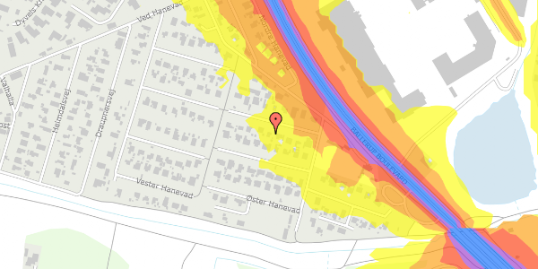Trafikstøjkort på Øster Hanevad 9, 2740 Skovlunde