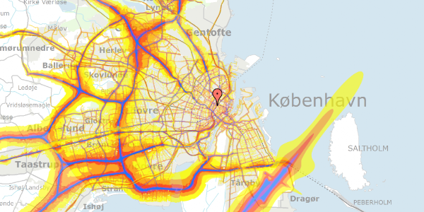 Trafikstøjkort på Charlotte Ammundsens Plads 3, 1359 København K