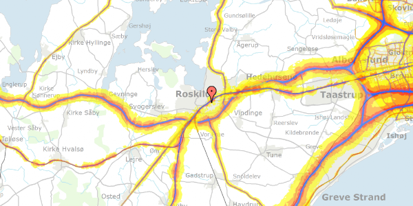 Trafikstøjkort på Hestetorvet 7, 4000 Roskilde