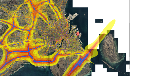 Trafikstøjkort på Lindgreens Allé 10S, 4. th, 2300 København S