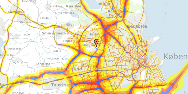 Trafikstøjkort på Vester Hanevad 27, 2740 Skovlunde