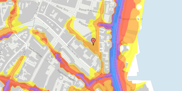 Trafikstøjkort på Kannikegade 3, st. , 8000 Aarhus C