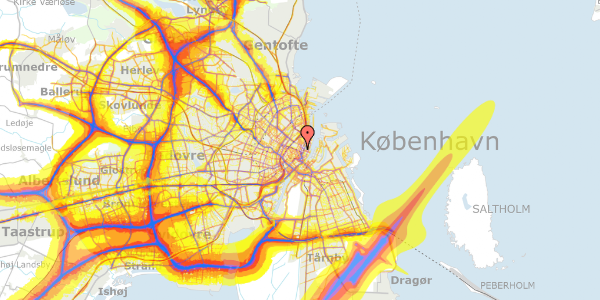 Trafikstøjkort på Borgergade 10, 2. , 1300 København K