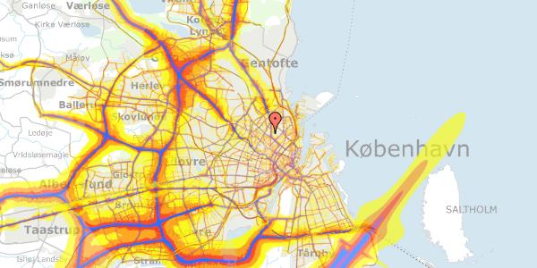 Trafikstøjkort på Ole Maaløes Vej 14, 2. , 2200 København N