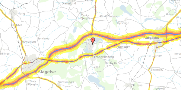 Trafikstøjkort på Slagelsevej 3, 4180 Sorø