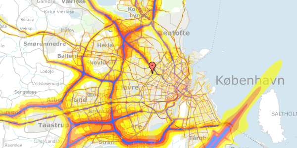 Trafikstøjkort på Ringholmvej 16, 2700 Brønshøj